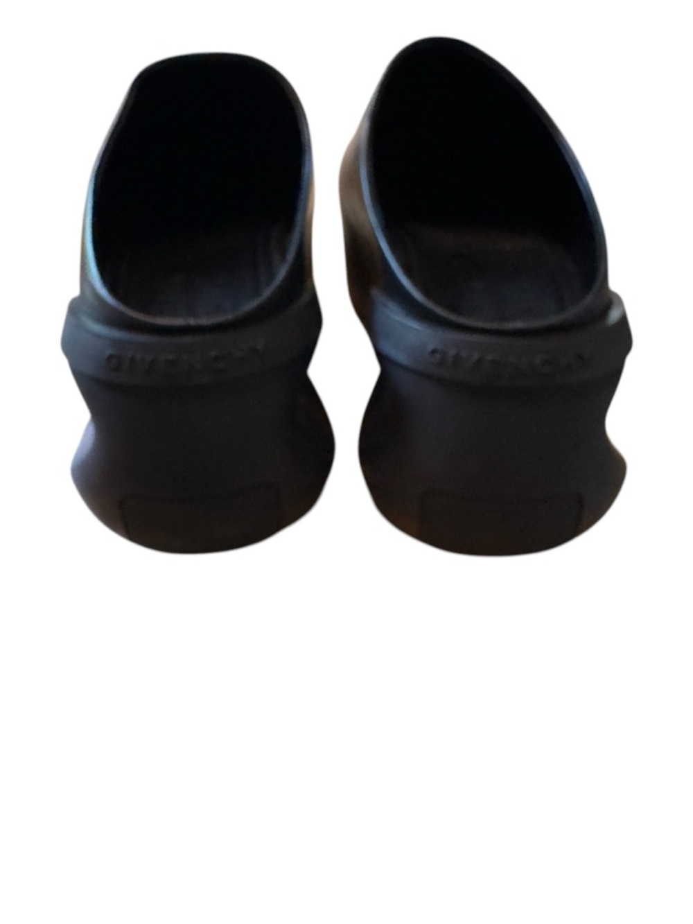 Givenchy Black G Clogs Leather Rubber Mule Slip On Logo SKU 221278M231003 in EUC - Picture 13 of 14